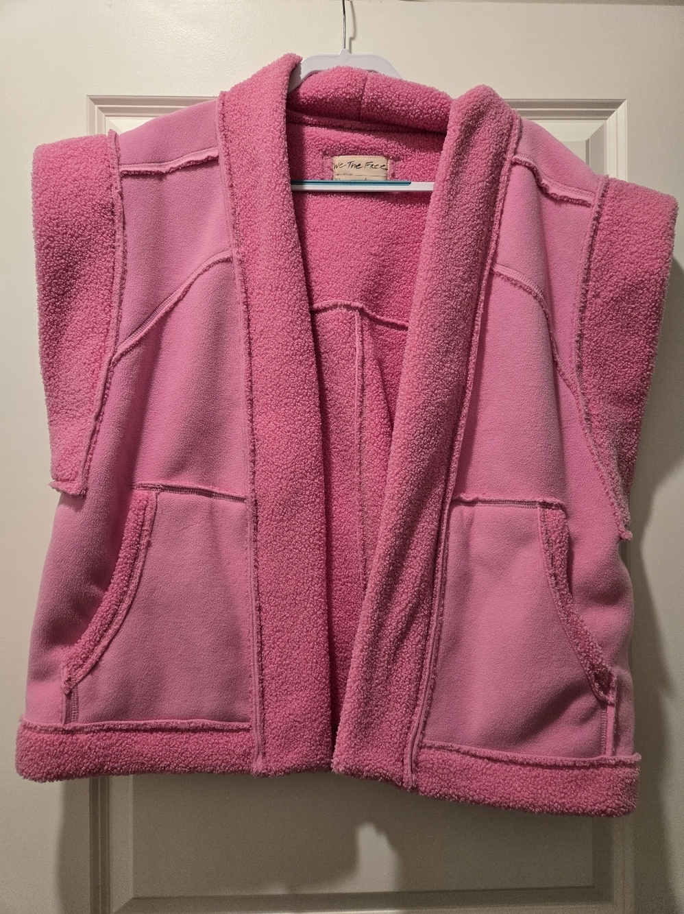 We The Free Pink Sherpa Hooded Vest